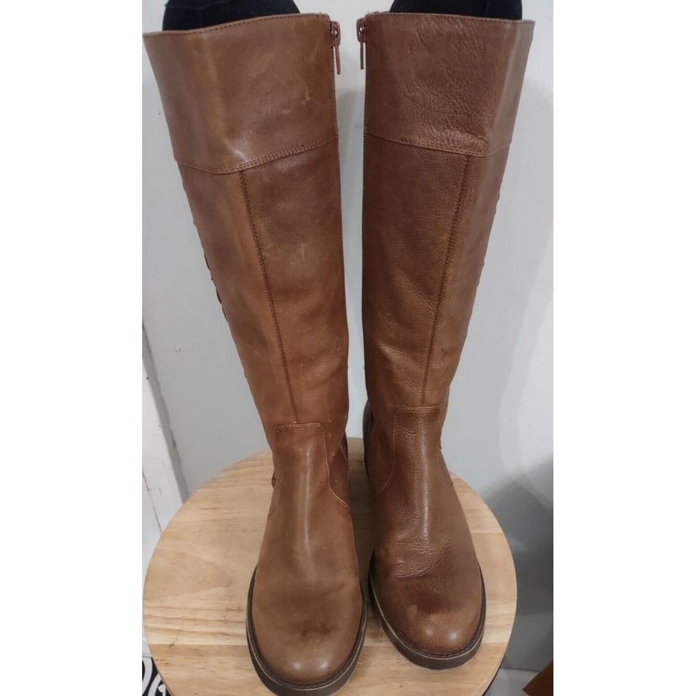 Lucky Brand Boots Women Size 7.5 Brown Leather Full Height Casual riding boots